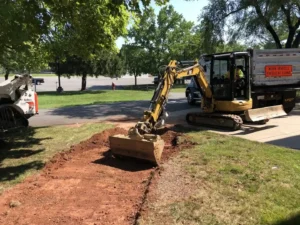 Recreational Facility Excavator Digging
