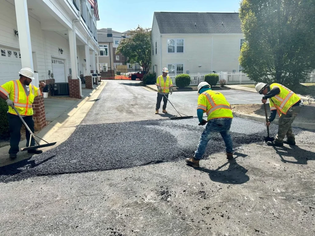 Finley Crew Repairing Asphalt Road