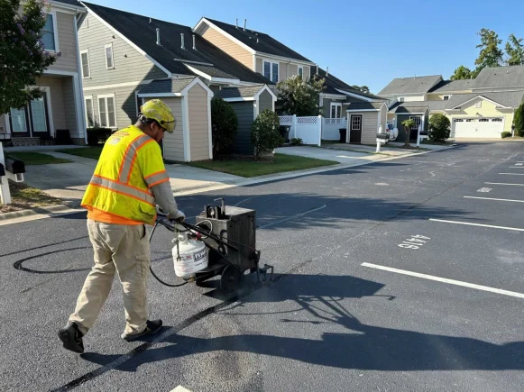 Filling Cracks in Residential Asphalt